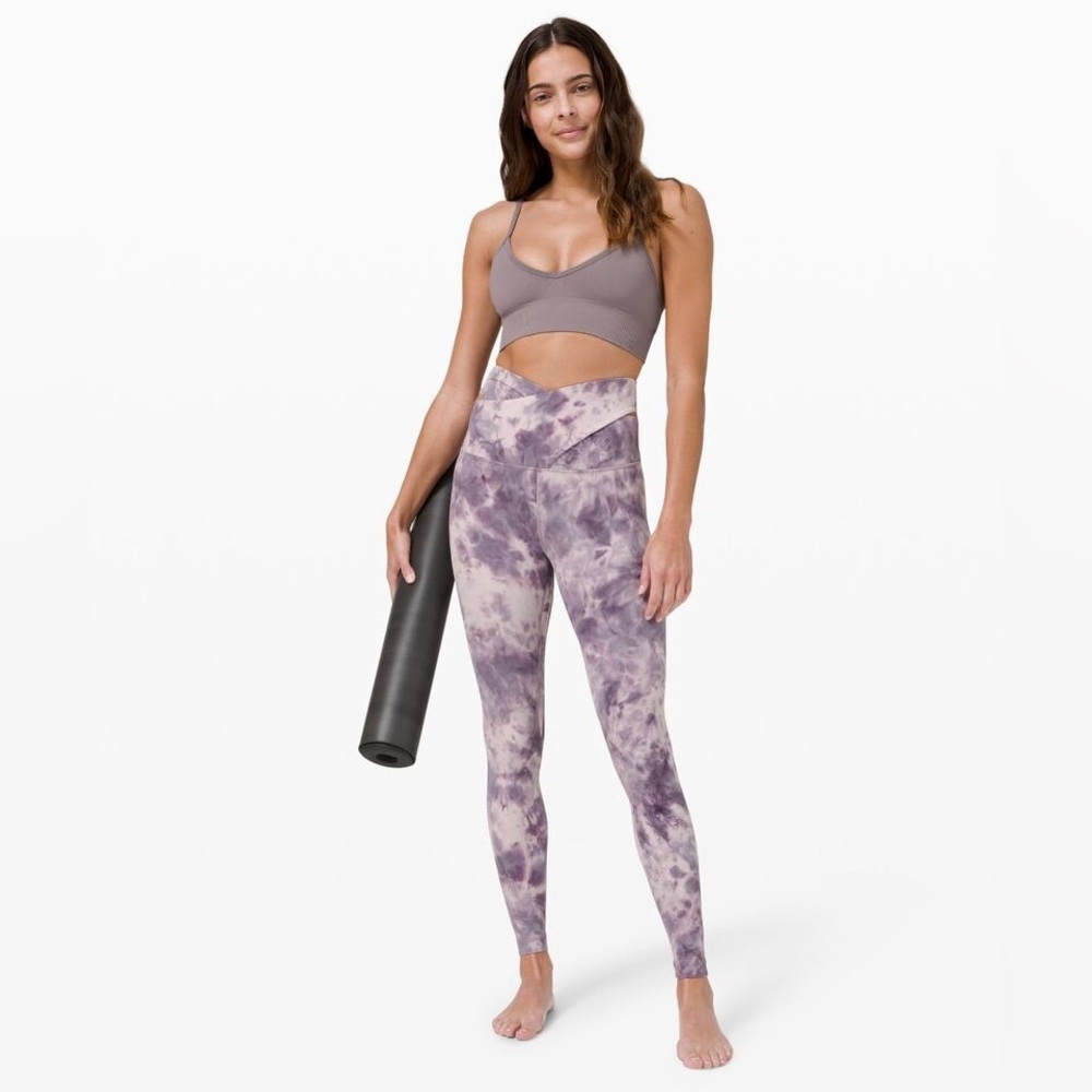 Lululemon Align Pant criss cross waist Diamond Dye Pink Bliss Graphite Purple